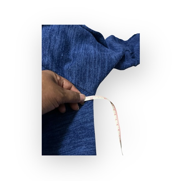 EUC WinWin Blue Women's Top with Lace Sleeves - Picture 7 of 8